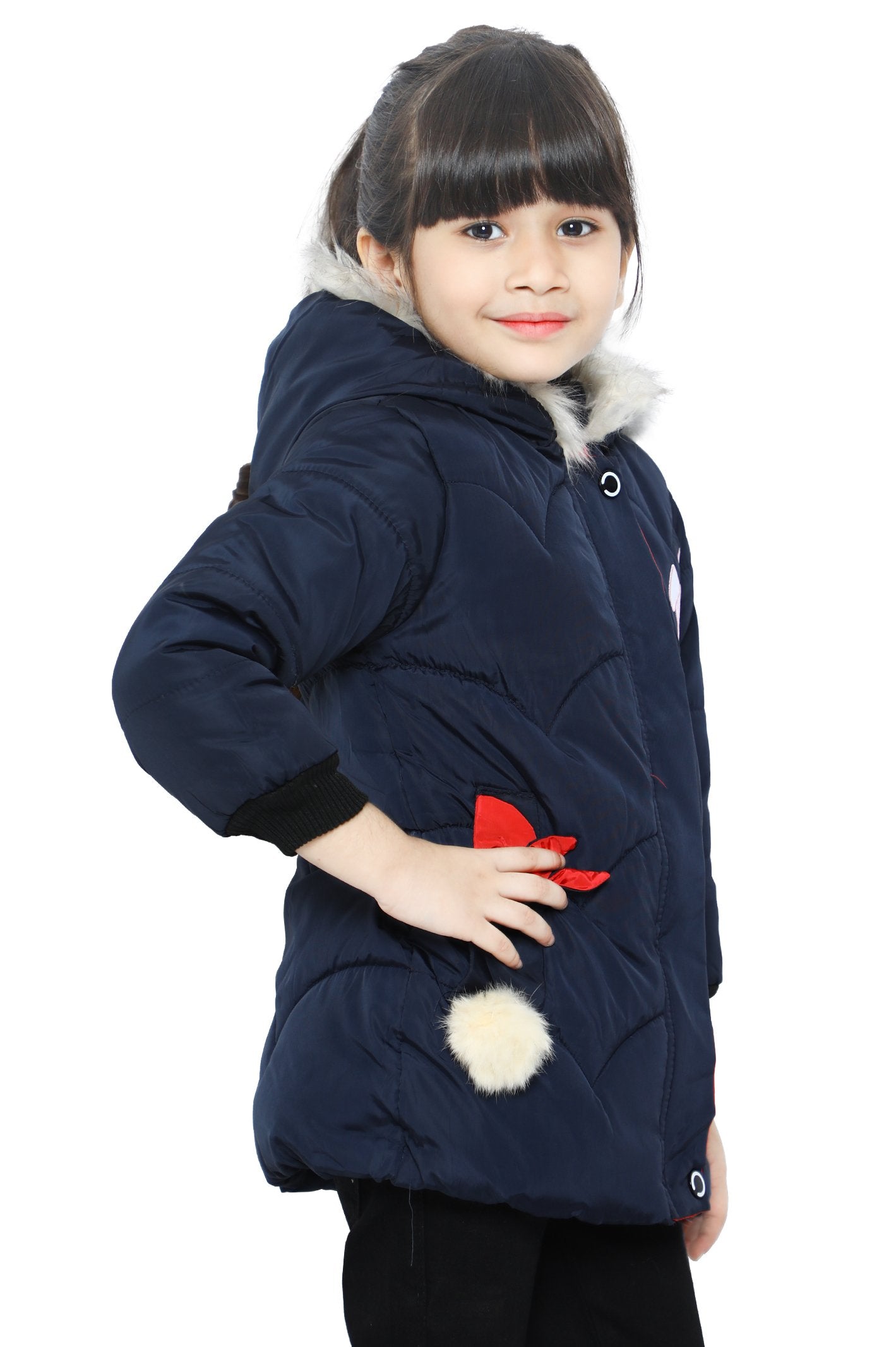 Jackets For Girls In Navy - KGF-0109-NAVY - Diners