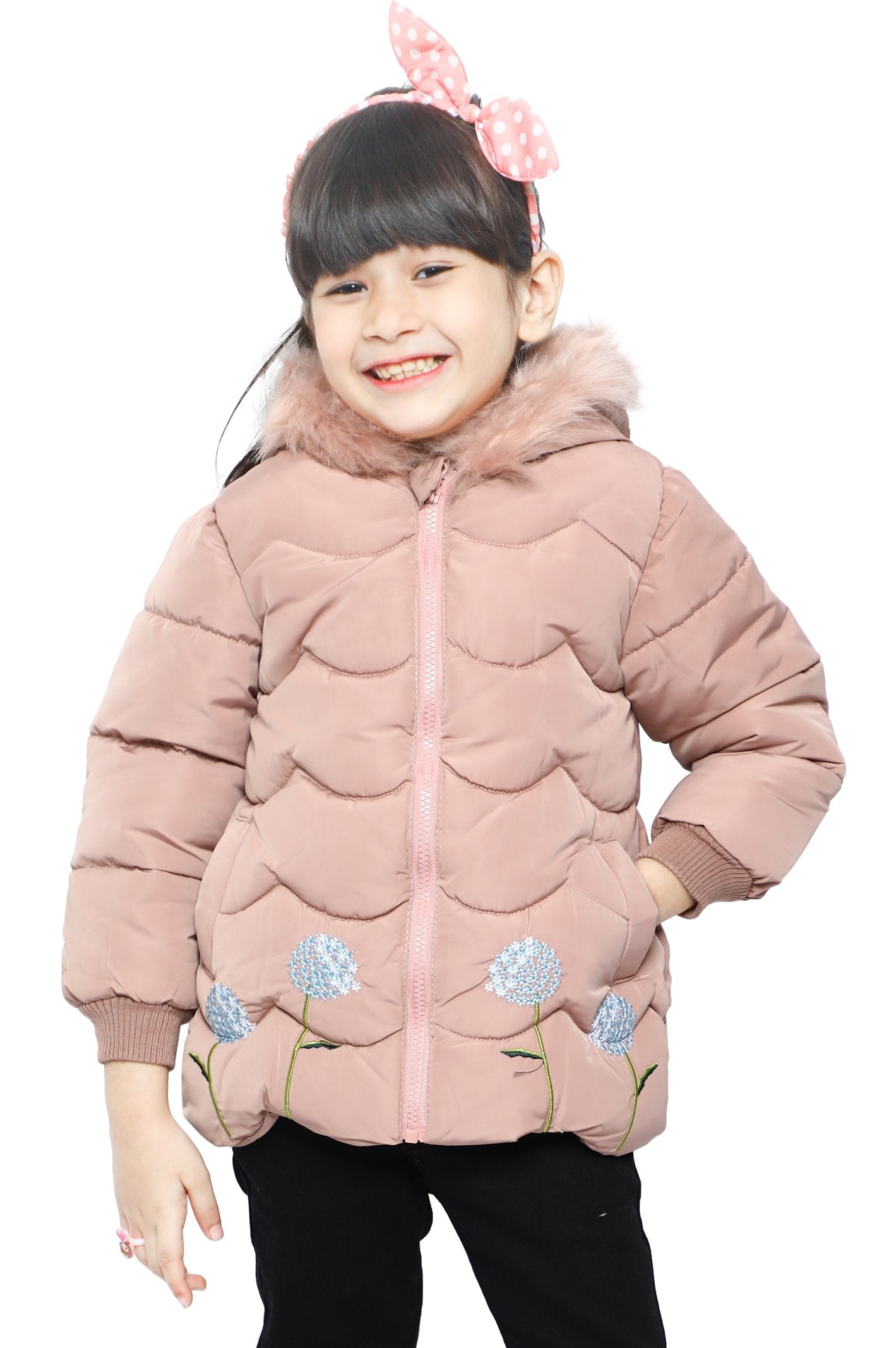 Jackets For Girls In Pink - KGF-0110-PINK - Diners