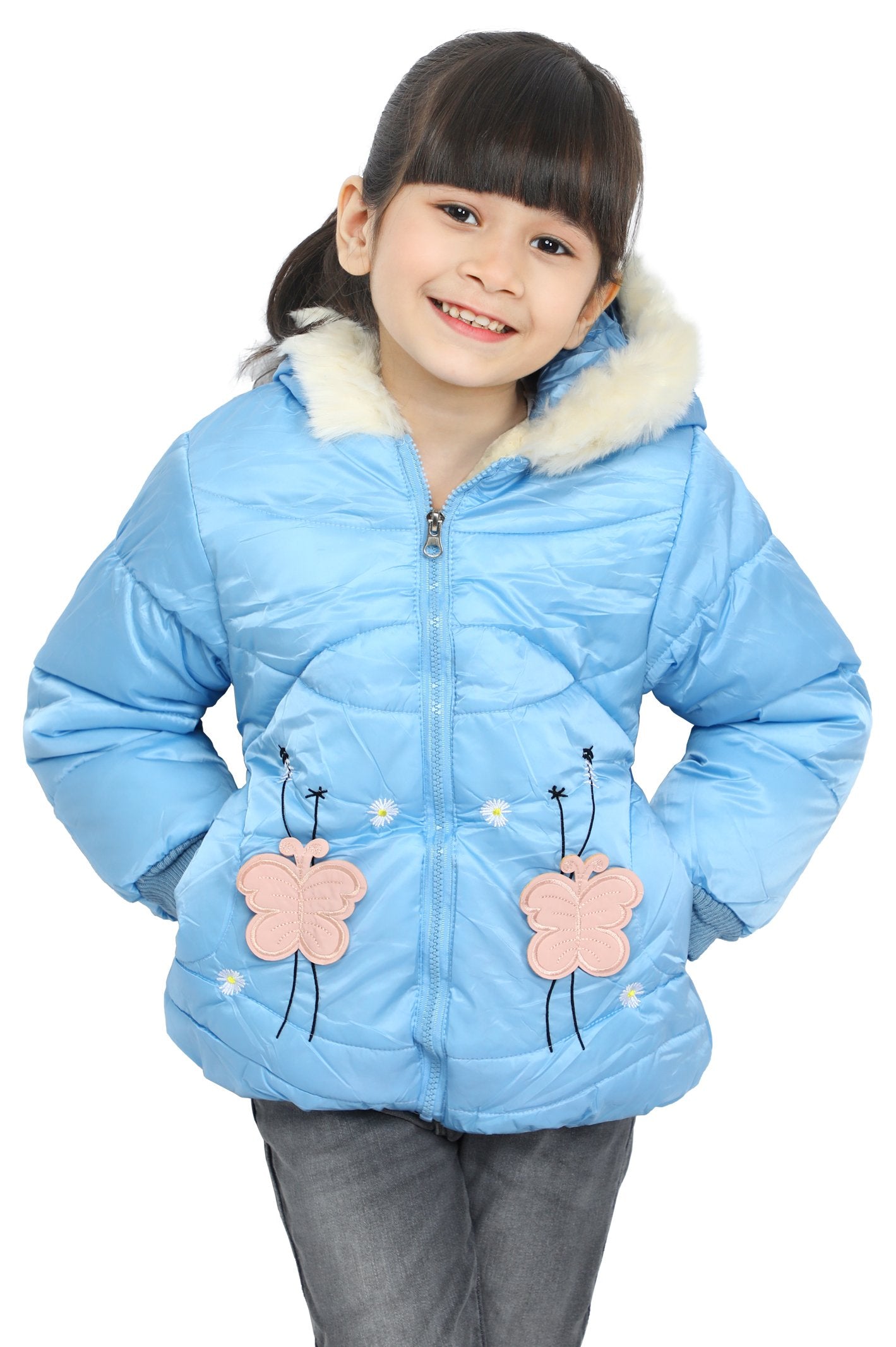 Jackets For Girls In Blue - KGF-0116-BLUE - Diners