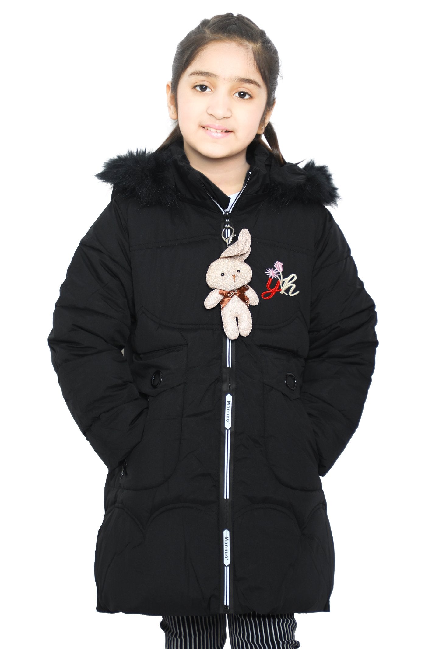 Girls Jackets In Black - KGF-0120-BLACK - Diners