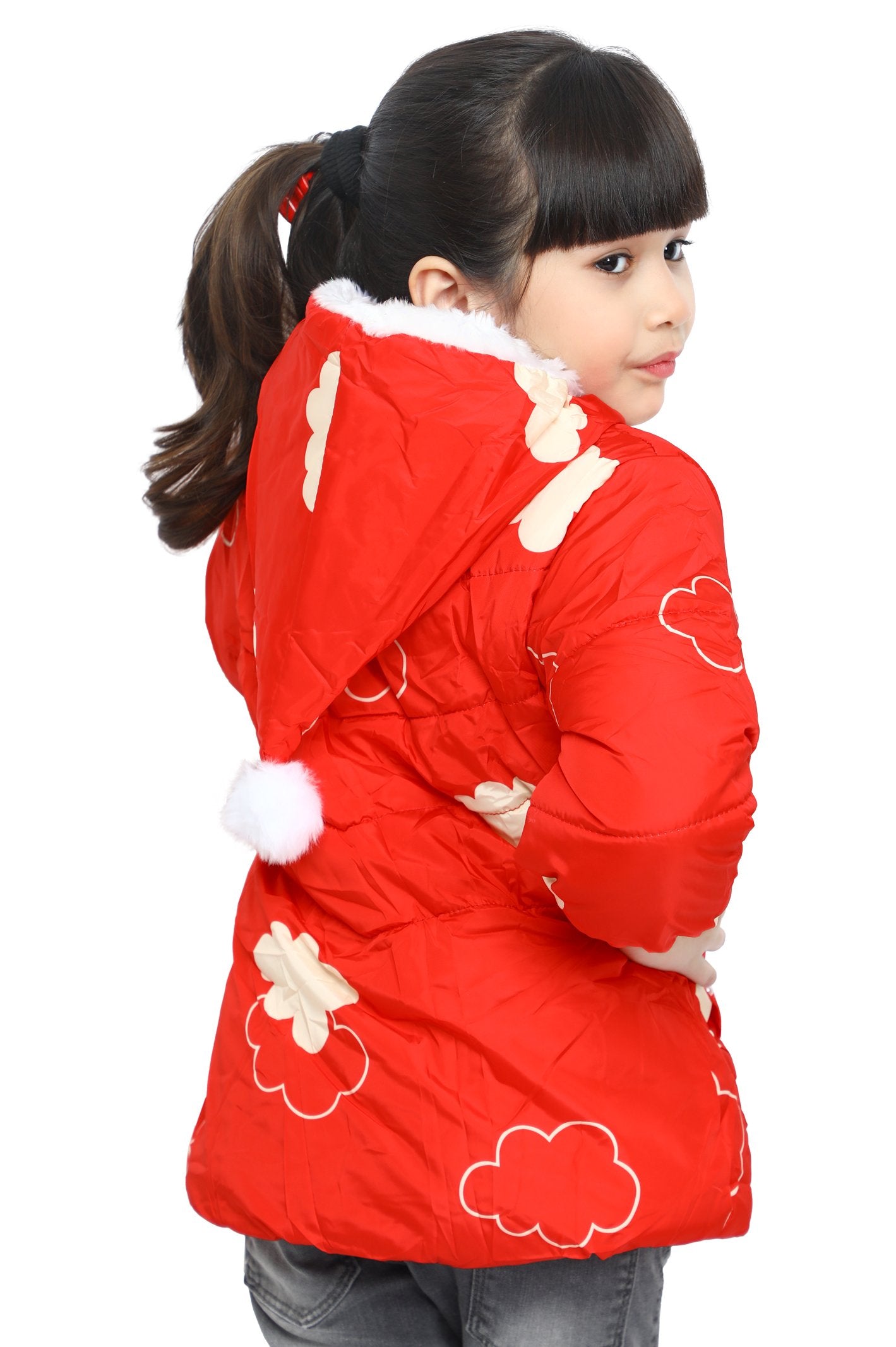 Jackets For Girls In Red - KGF-0126-RED - Diners