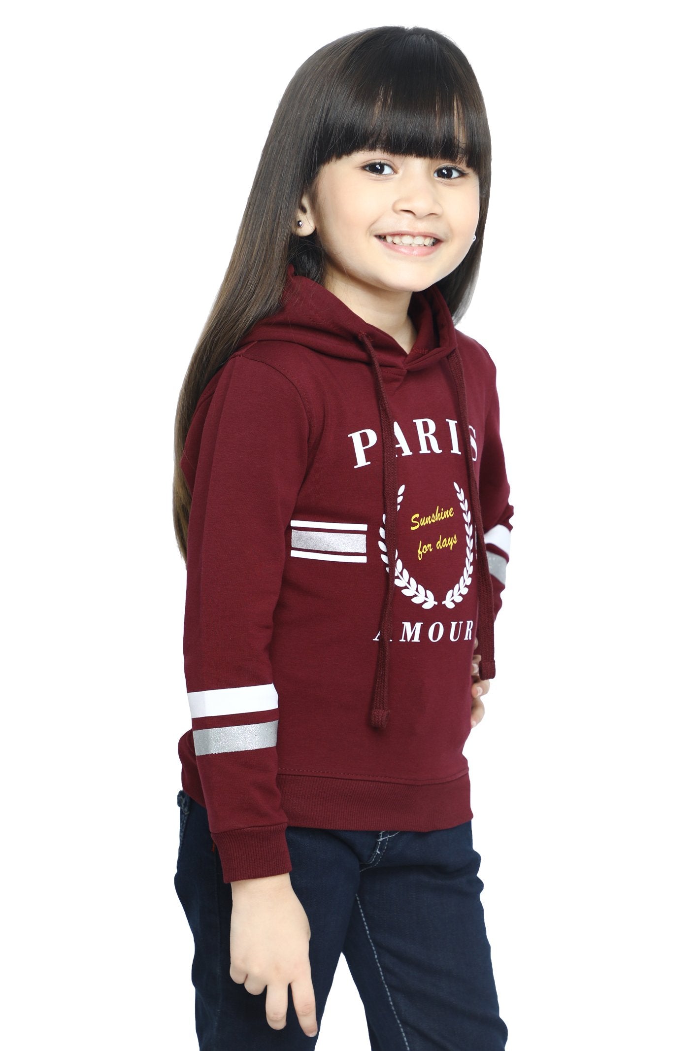 Hoodie For Girls In Plum - KGI-0004-PLUM - Diners