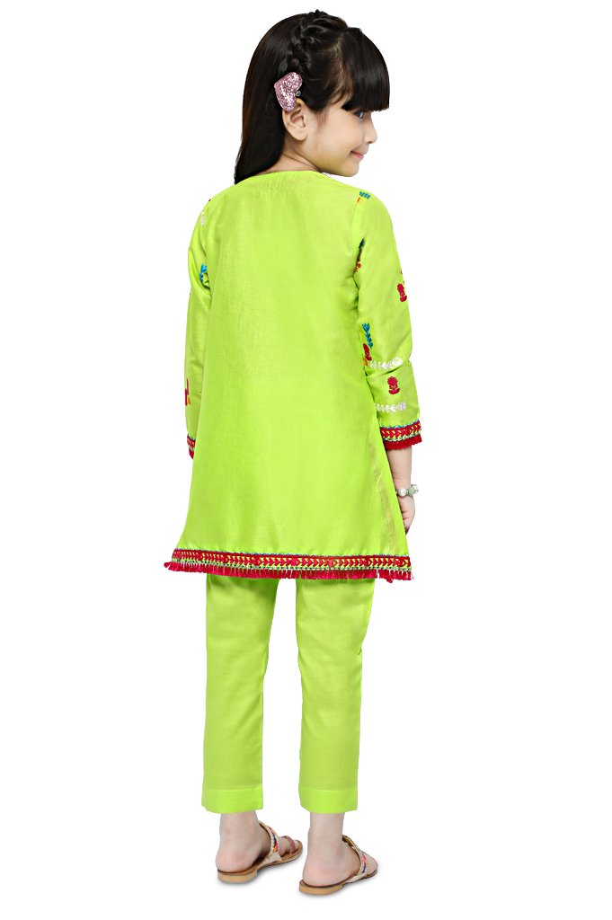 Girls Kurti in Green KGKK-0162-GREEN - Diners