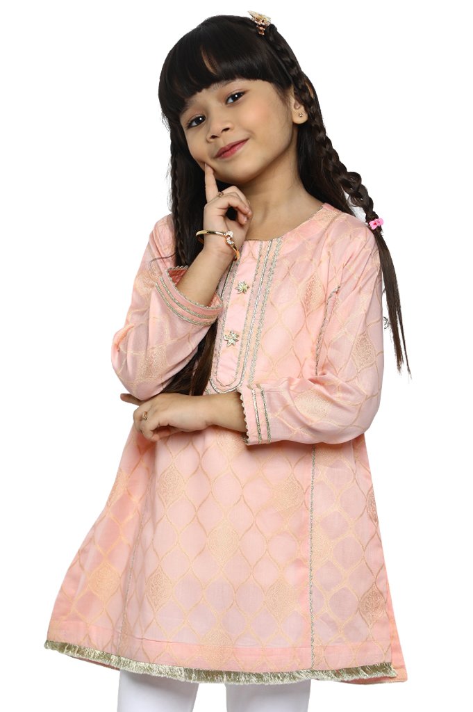 Girls Kurti in L-Pink - KGKK-0175-L-PINK - Diners