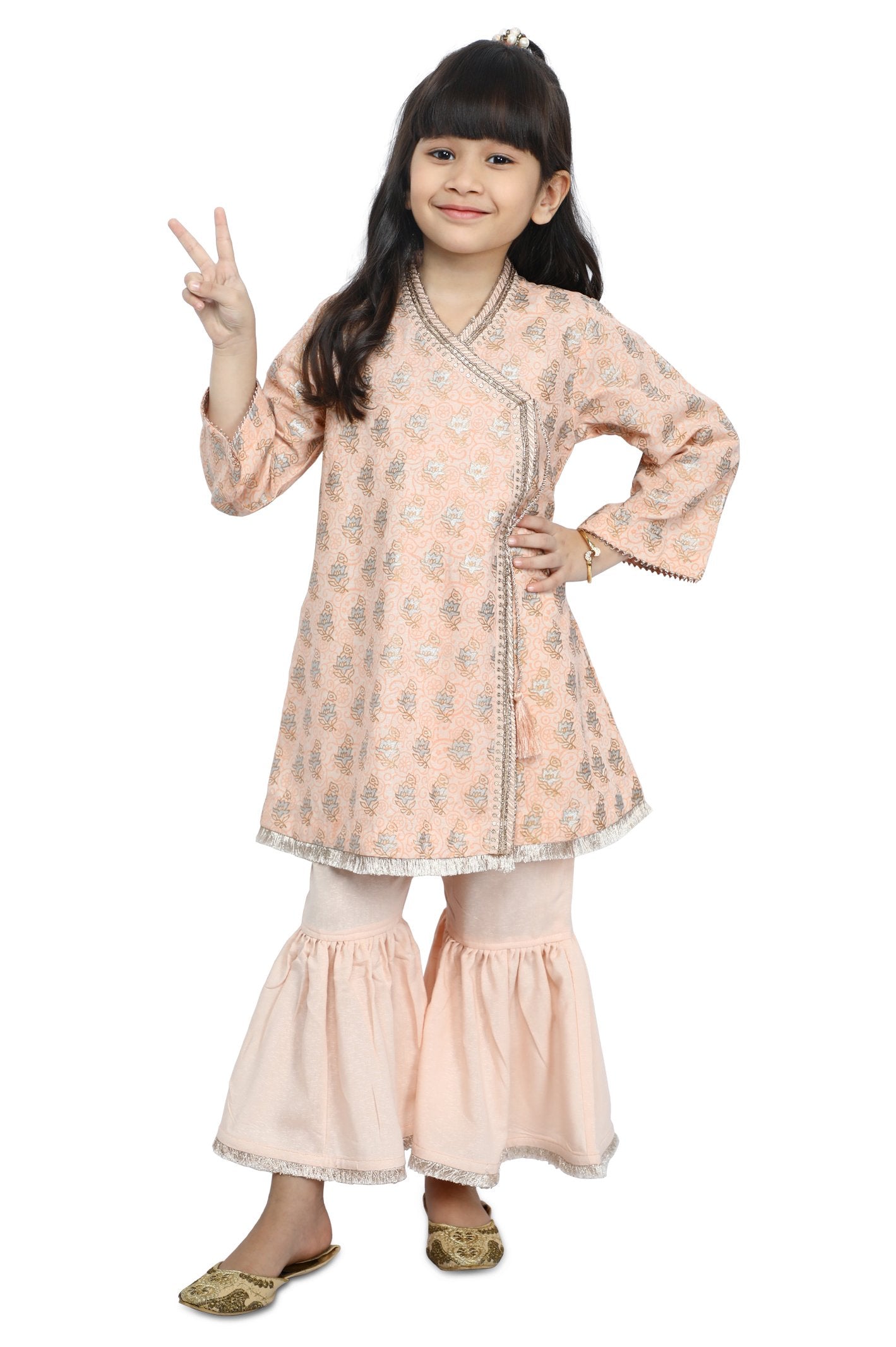 Girls Kurti in L-Pink - KGKK-0180-L-PINK - Diners