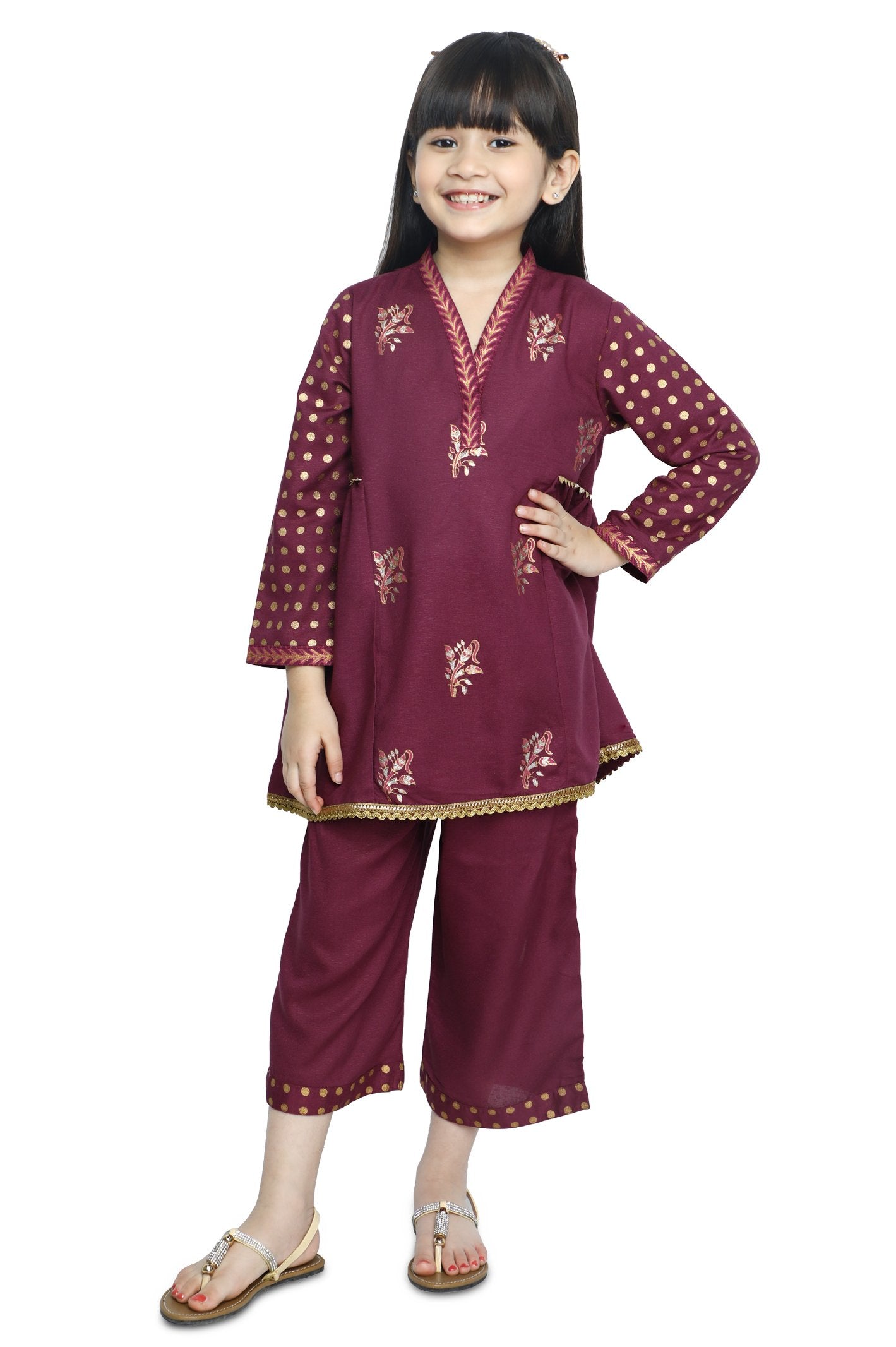 Girls Kurti in Purple - KGKK-0183-PURPLE - Diners