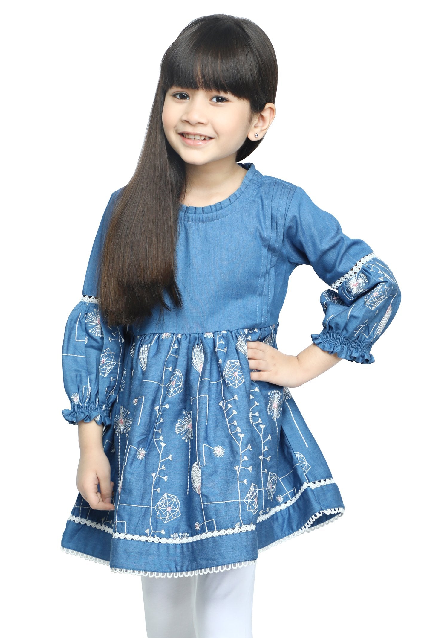 Girls Kurti in Blue - KGKK-0184-BLUE - Diners