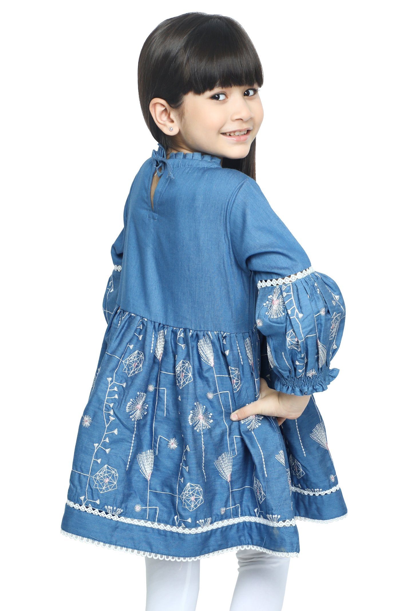 Girls Kurti in Blue - KGKK-0184-BLUE - Diners