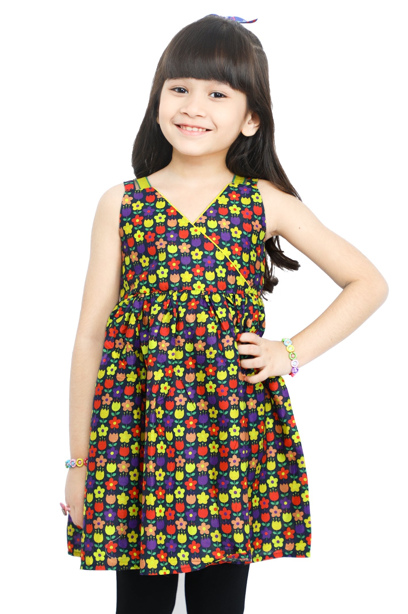 Girls Frock in Multi - KGKK-0189-MULTI - Diners