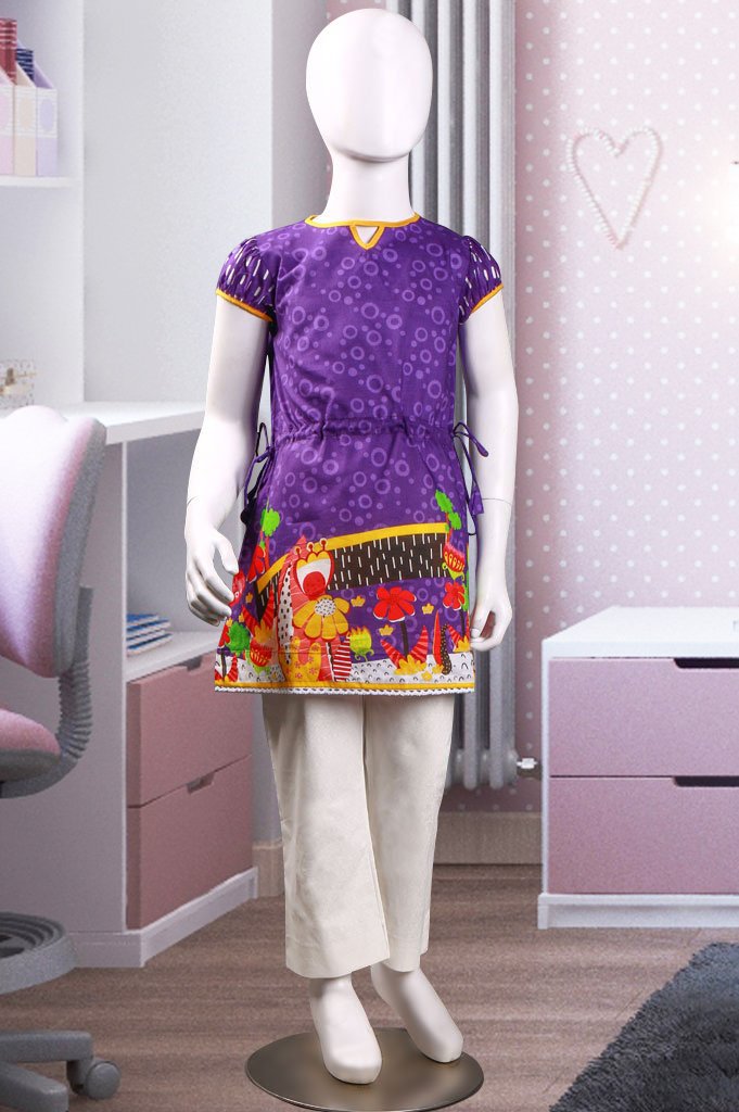 Girls Kurti in Purple KGKK-0097 - Diners