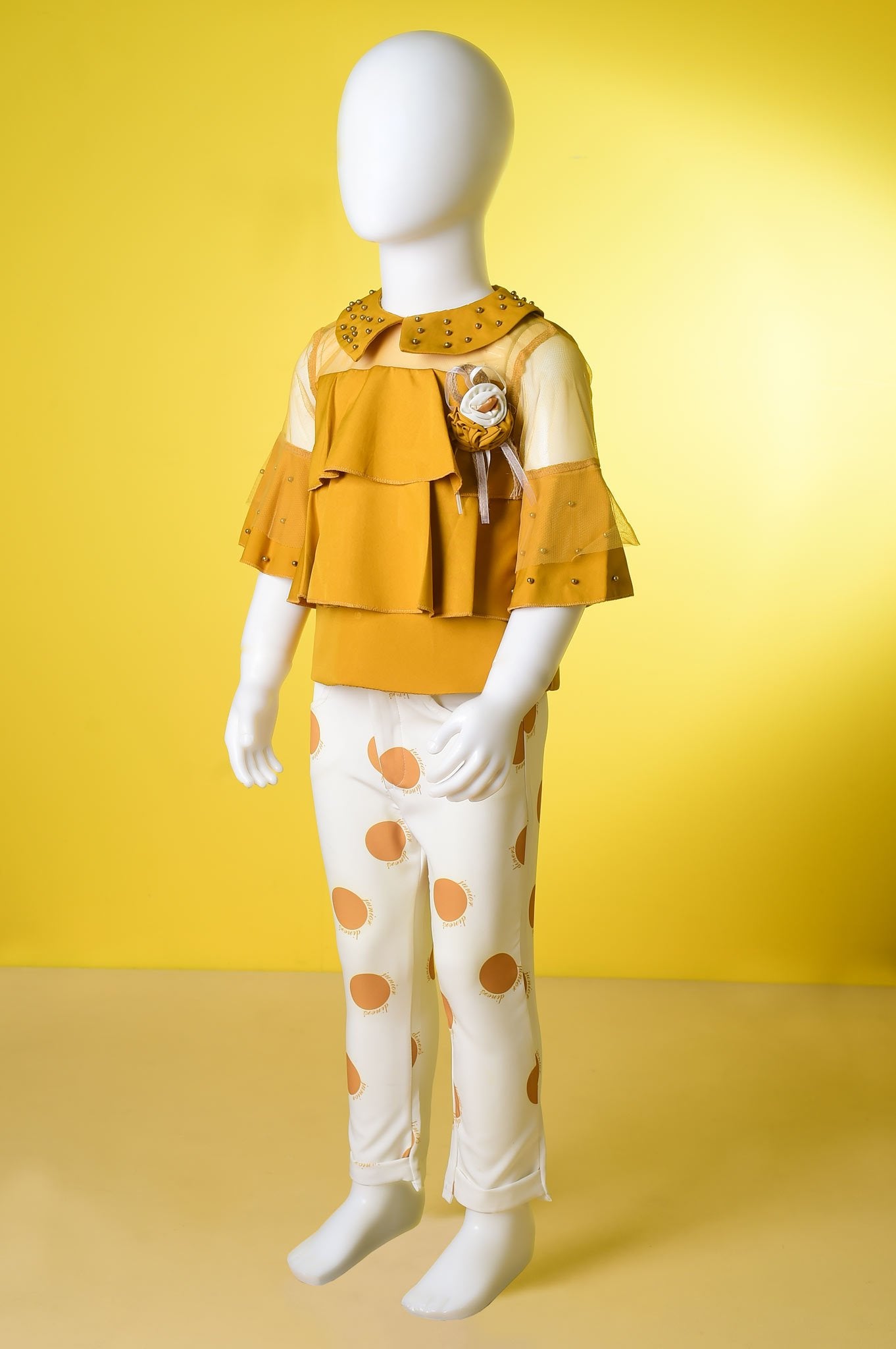 Girls Frock in Mustard KGL-0286 - Diners