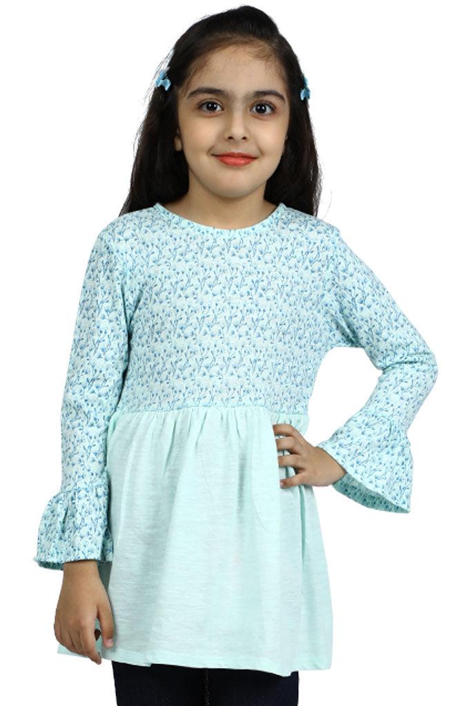 Girls Frock SKU: KGL-0301 SKY BLUE - Diners