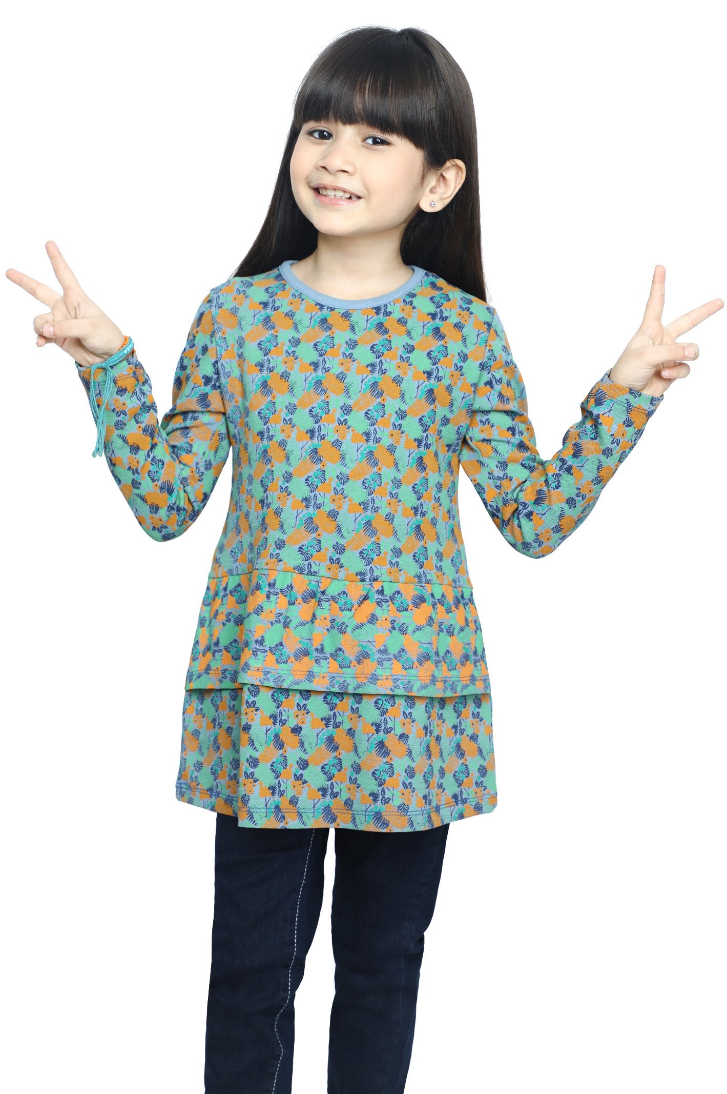 Girls Frock - KGL-0309-BLUE - Diners