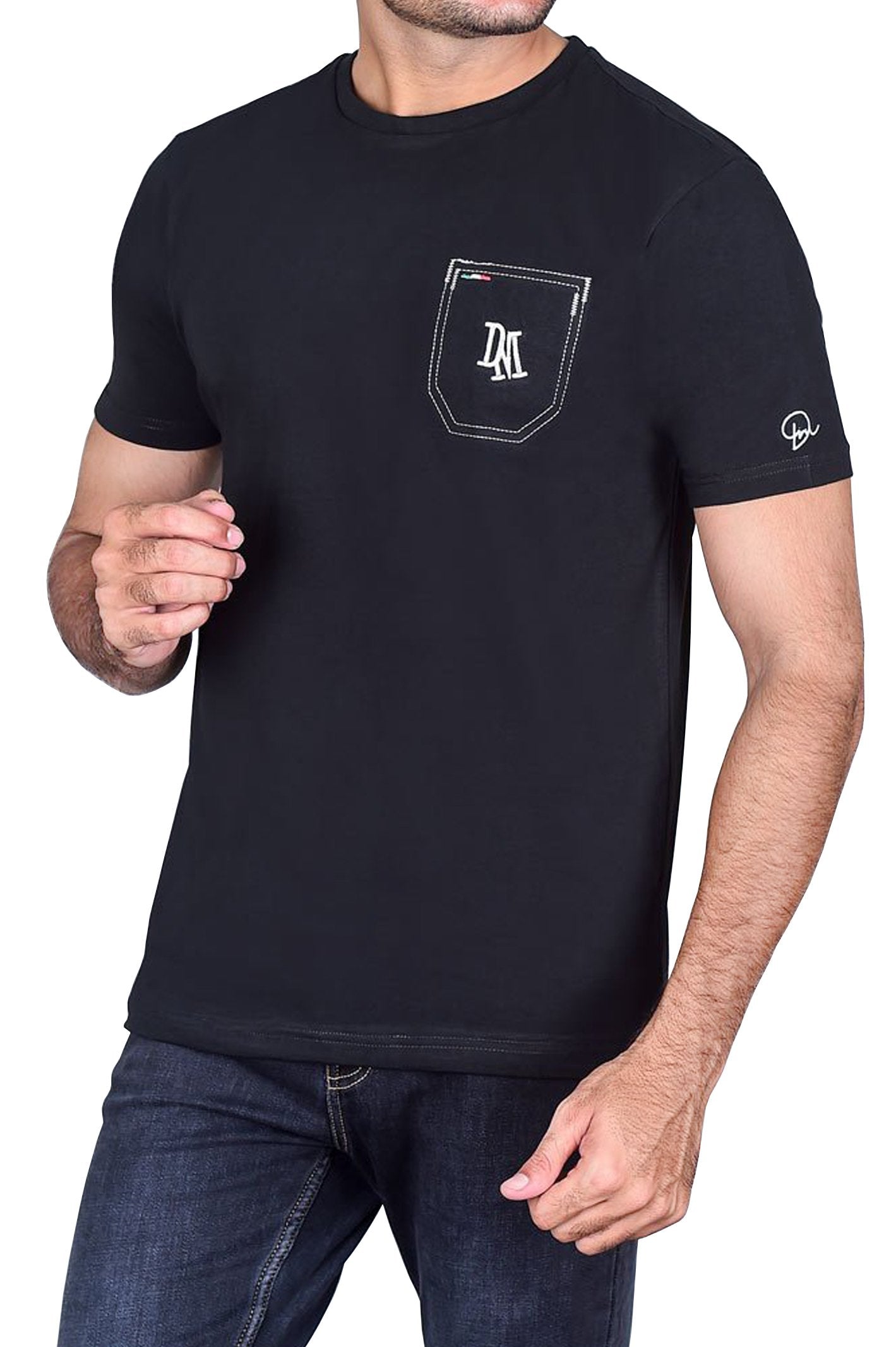 Diner's Men's Round Neck T-Shirt - NA637 - Black