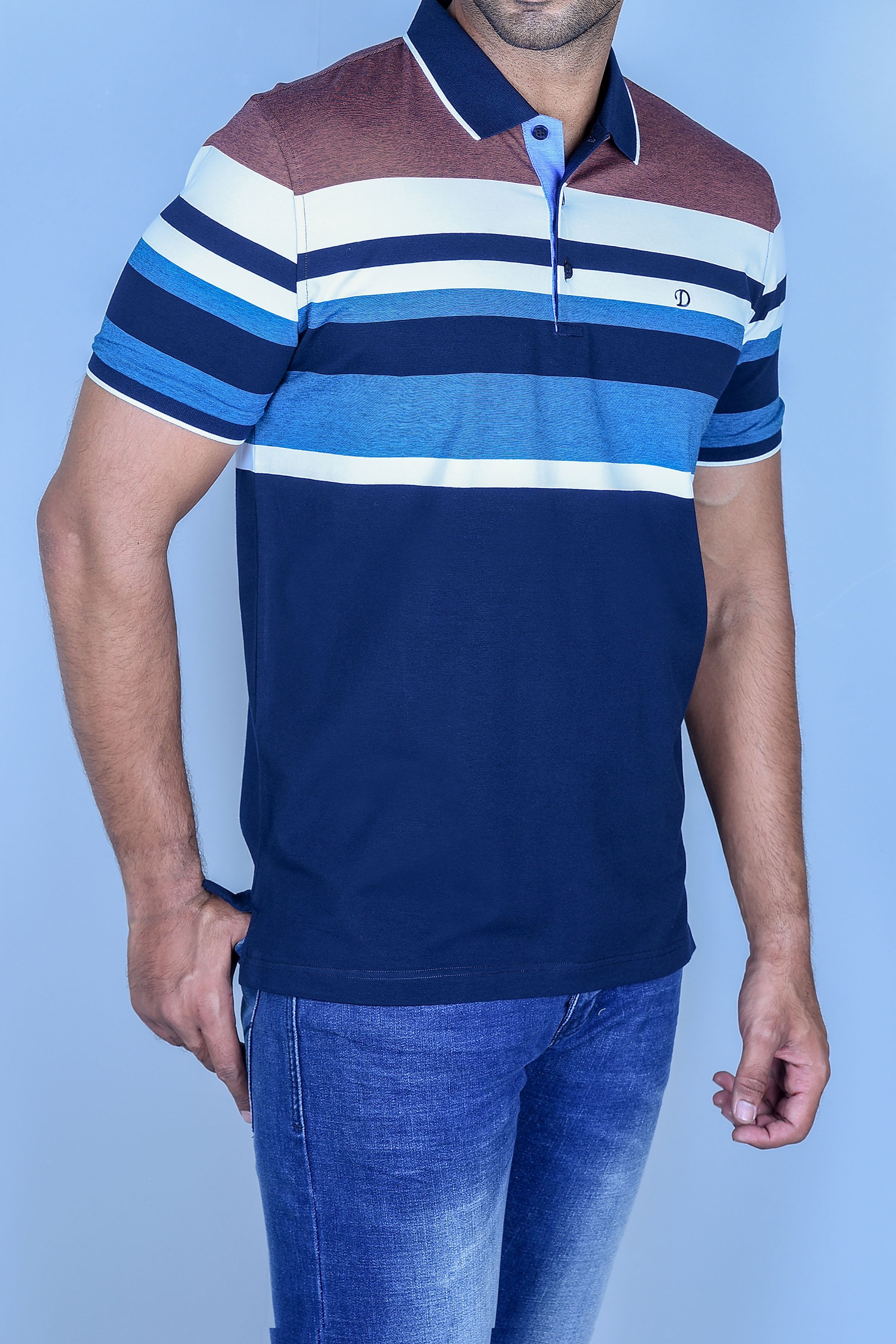 Men's Polo Shirt - NA273-190-Brown