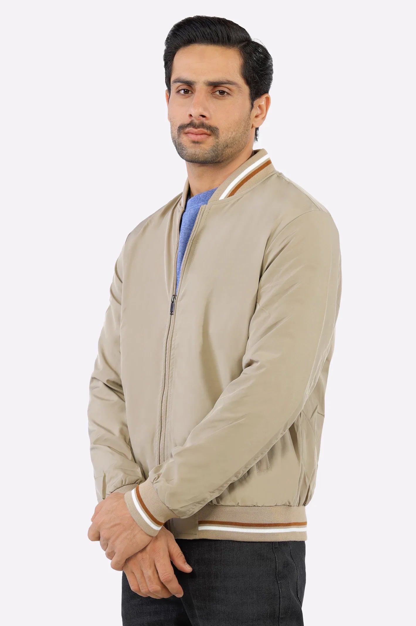 Men's Khaki Bomber Jacket