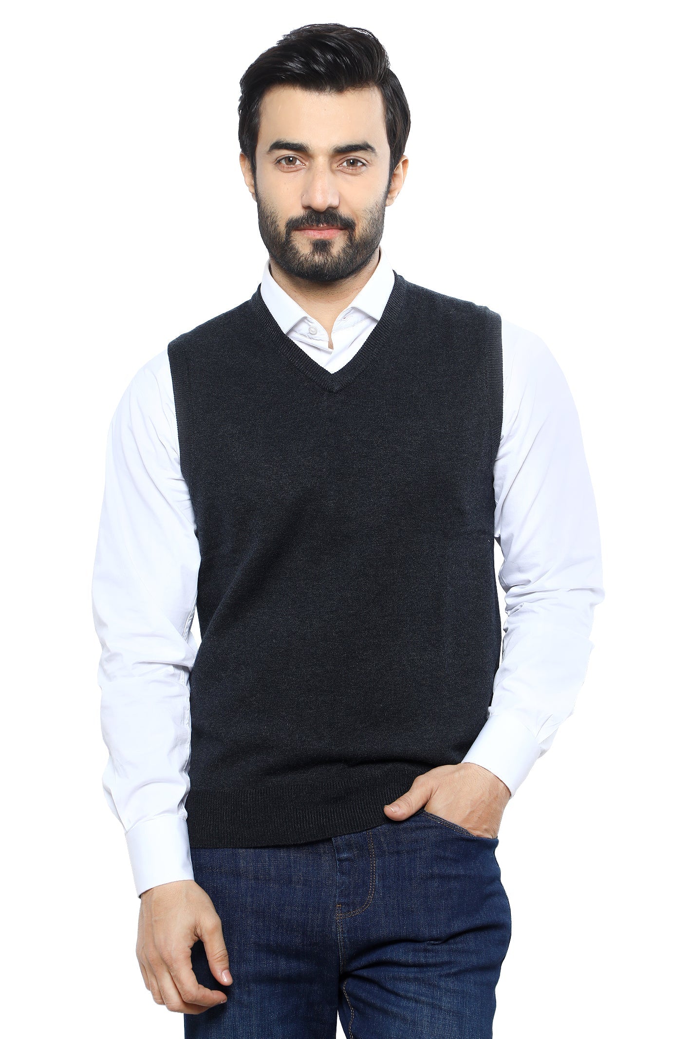 Gents Sweater SKU: SA607-D-GREY