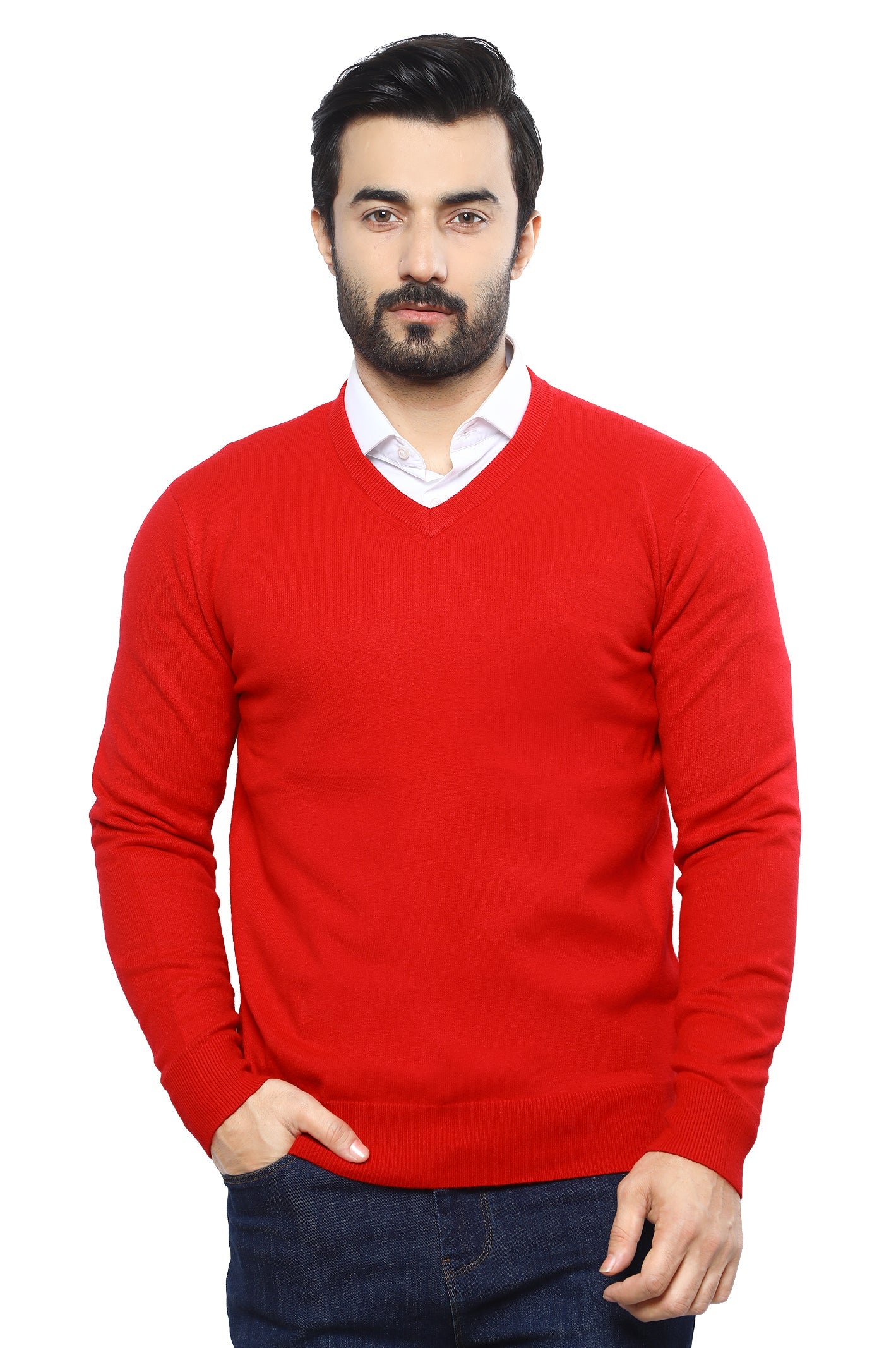 Gents Sweater SKU: SA608-RED