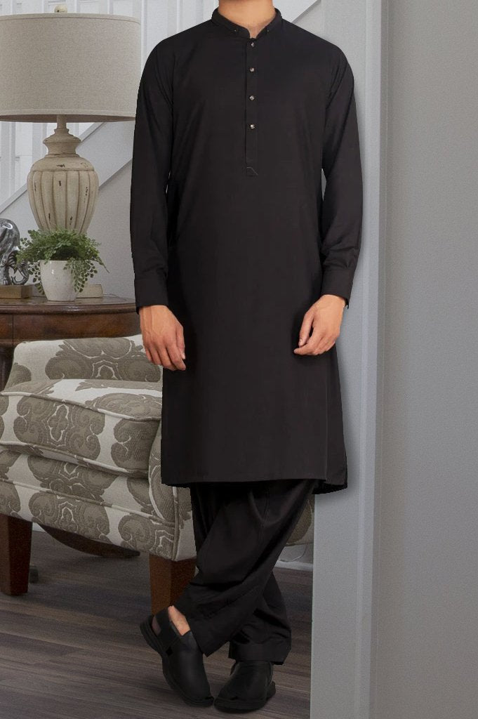 Formal Shalwar Suit for Man SKU: EG2705-Black - Diners