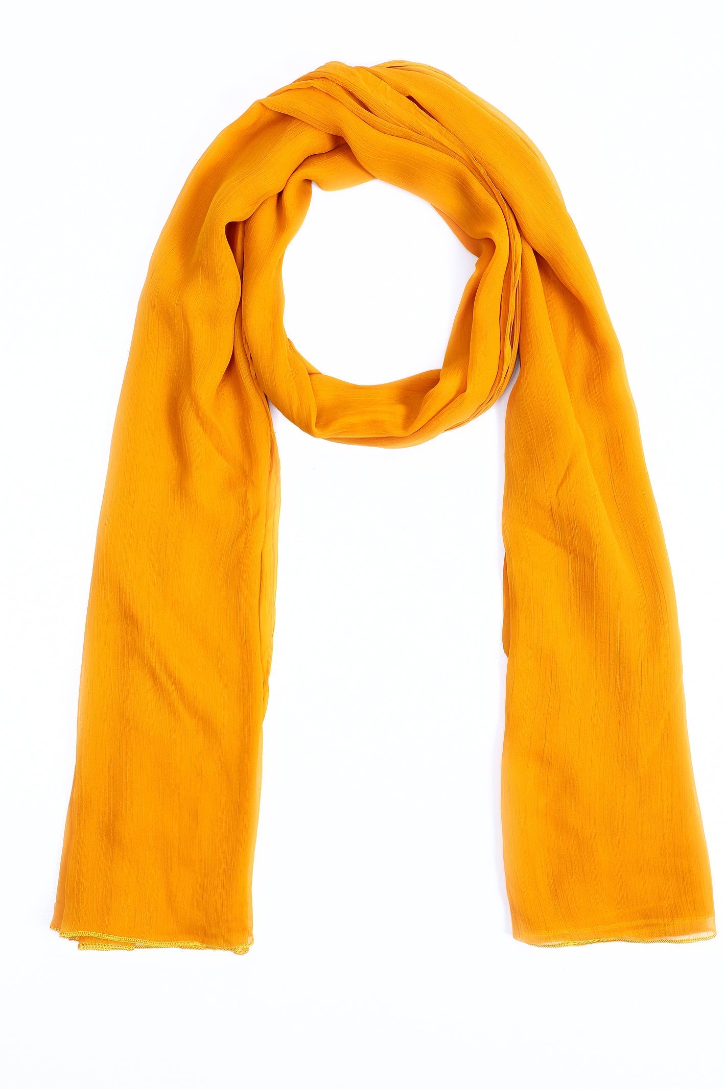 Mustard Crinkle Shiffon Dupatta