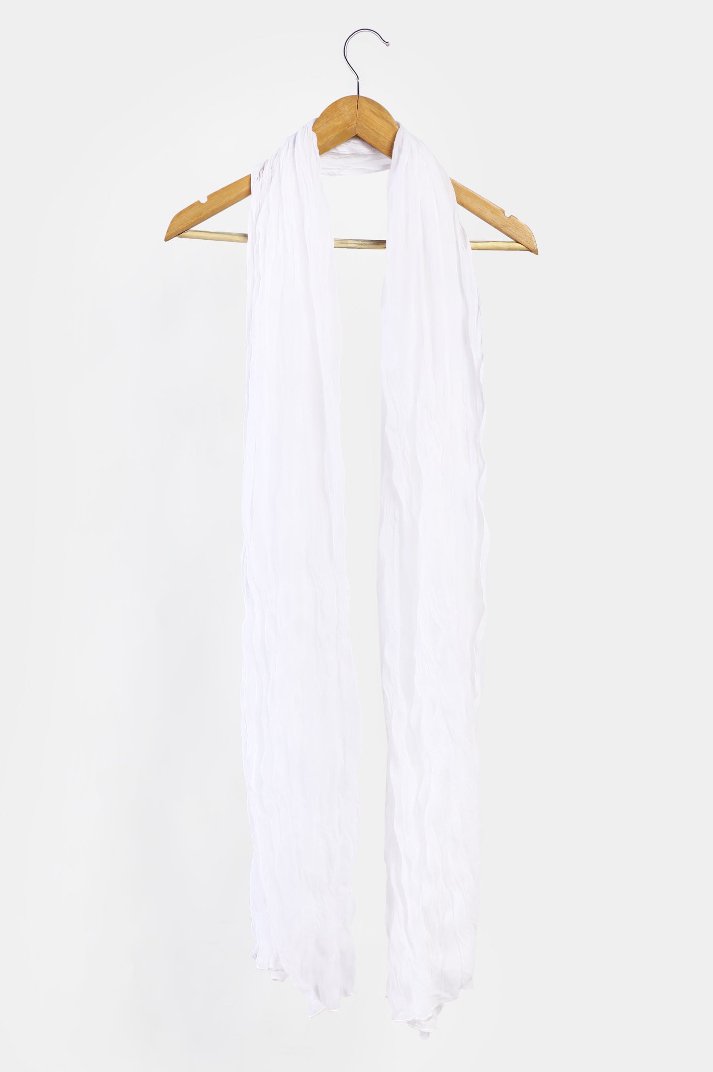 Off White Crinkle Chiffon Dupatta