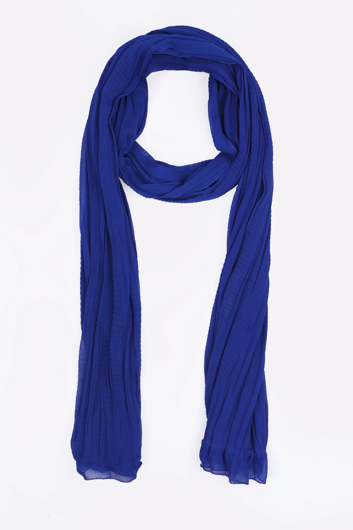 Blue Crinkle Chiffon Dupatta