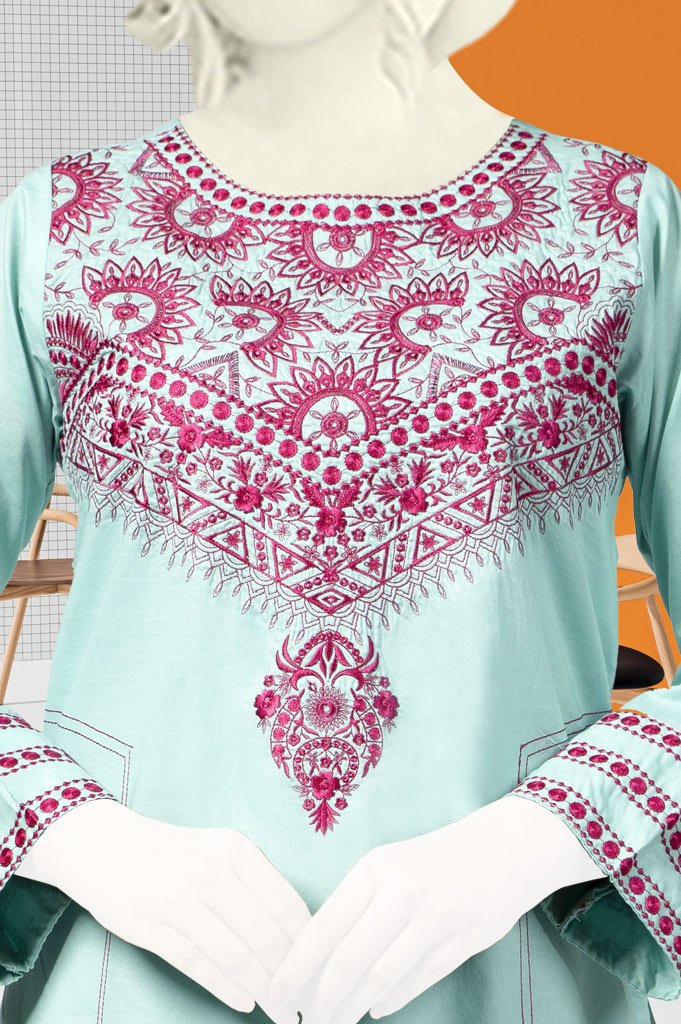 Stitched Kurti - WKL0370 -Ferozi - Diners