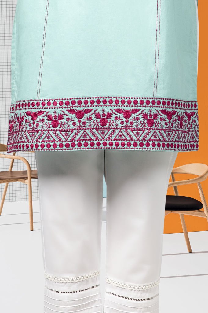Stitched Kurti - WKL0370 -Ferozi - Diners