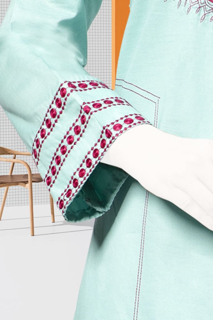 Stitched Kurti - WKL0370 -Ferozi - Diners