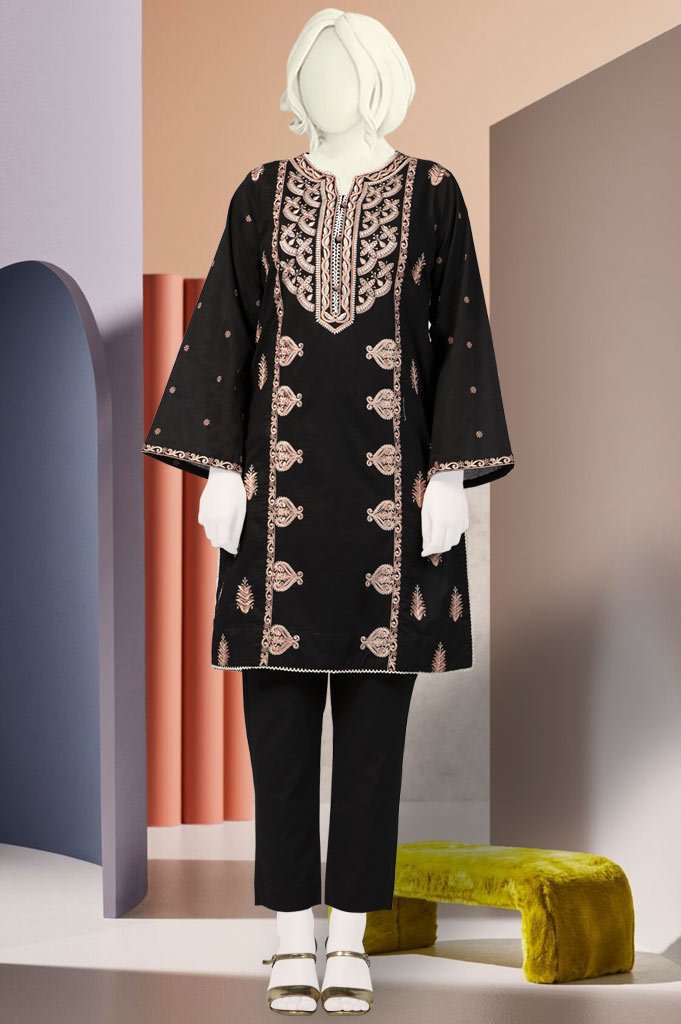Stitched Kurti - WKL0376 - Black - Diners