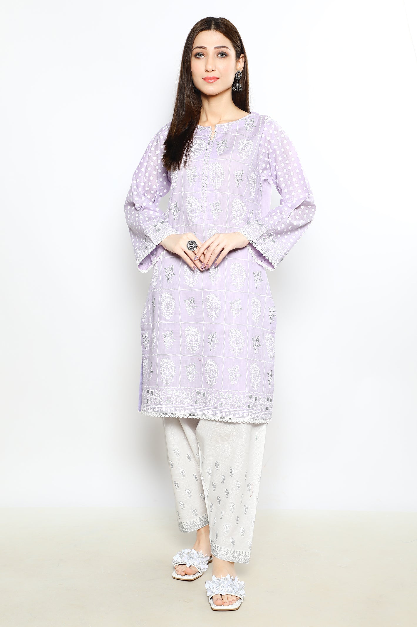 Women Stitched Kurti SKU: WKL0816-PURPLE