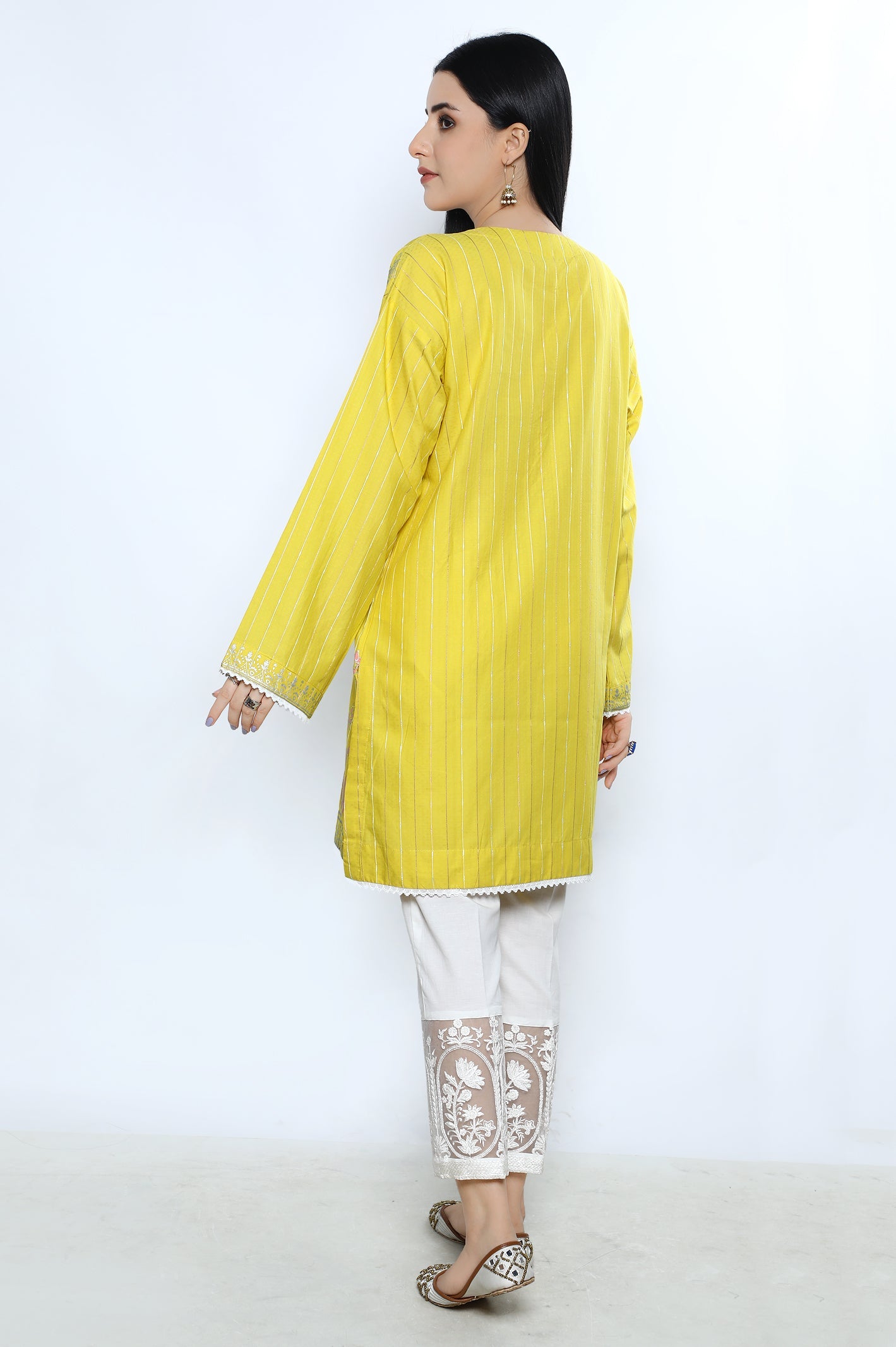 Women Stitched Kurti SKU: WKL0837-LEMON