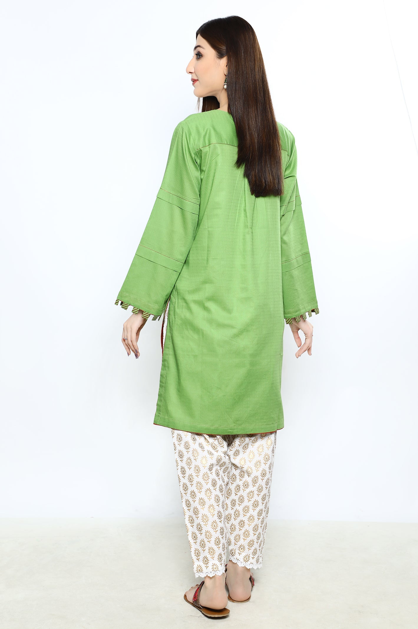 Women Stitched Kurti SKU: WKL0850-GREEN