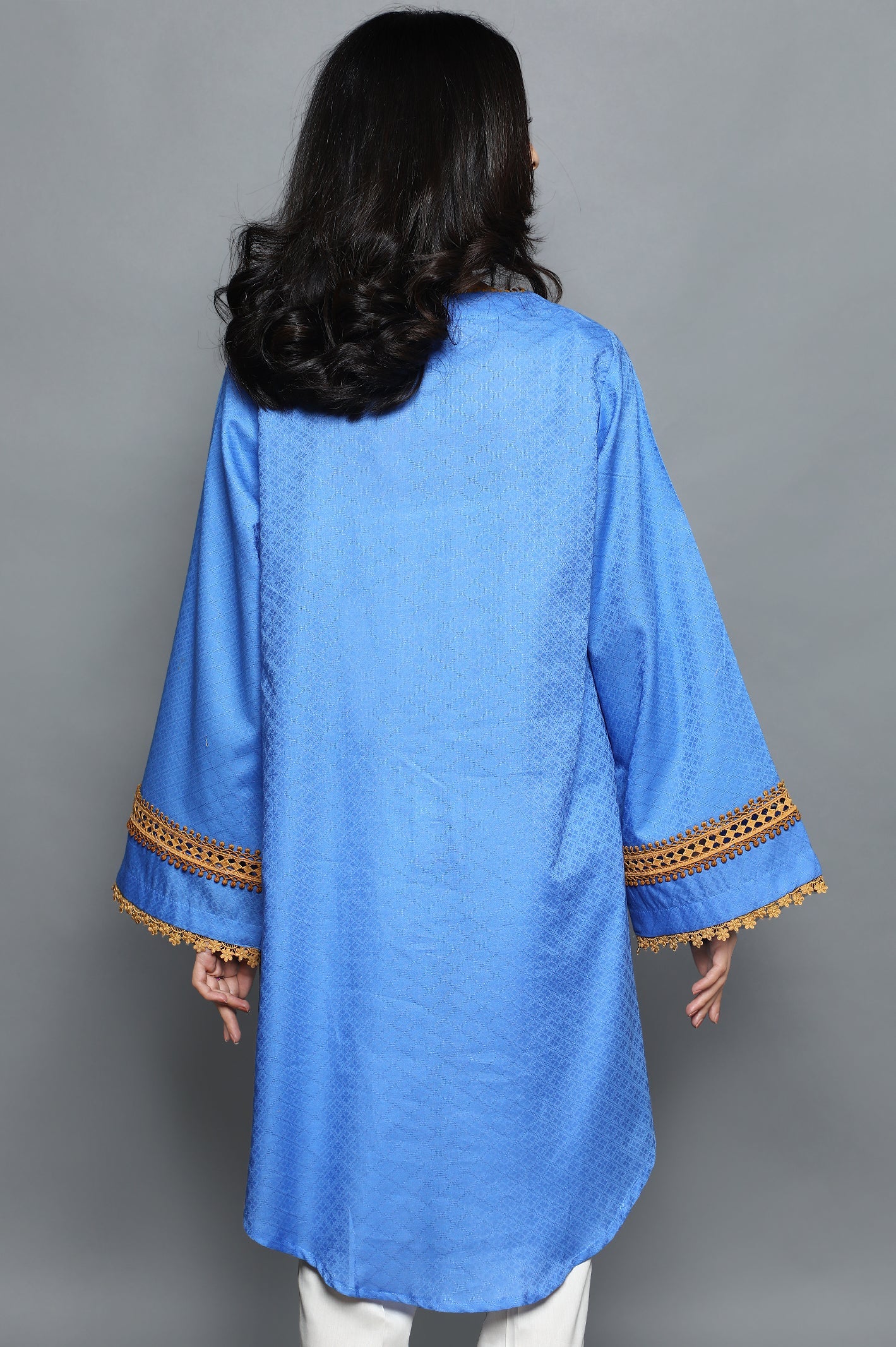 Women Stitched Kurti SKU: WKL0890-BLUE