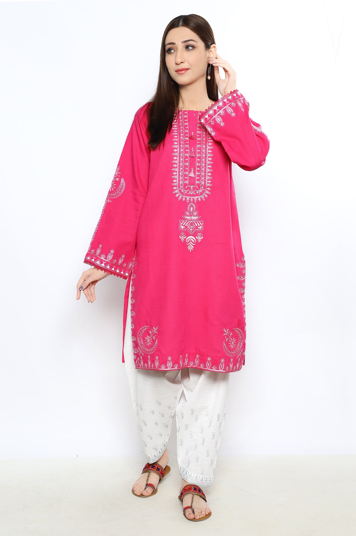 Women Stitched Kurti SKU: WKL0900-PINK