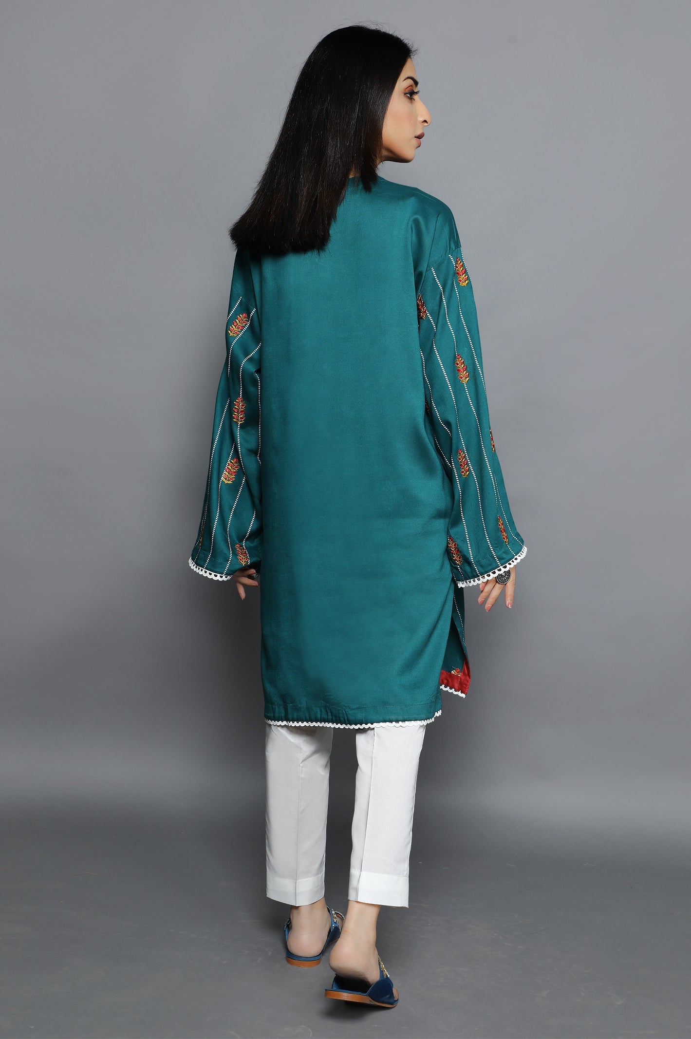 Women Stitched Kurti SKU: WKL0946-C-GREEN