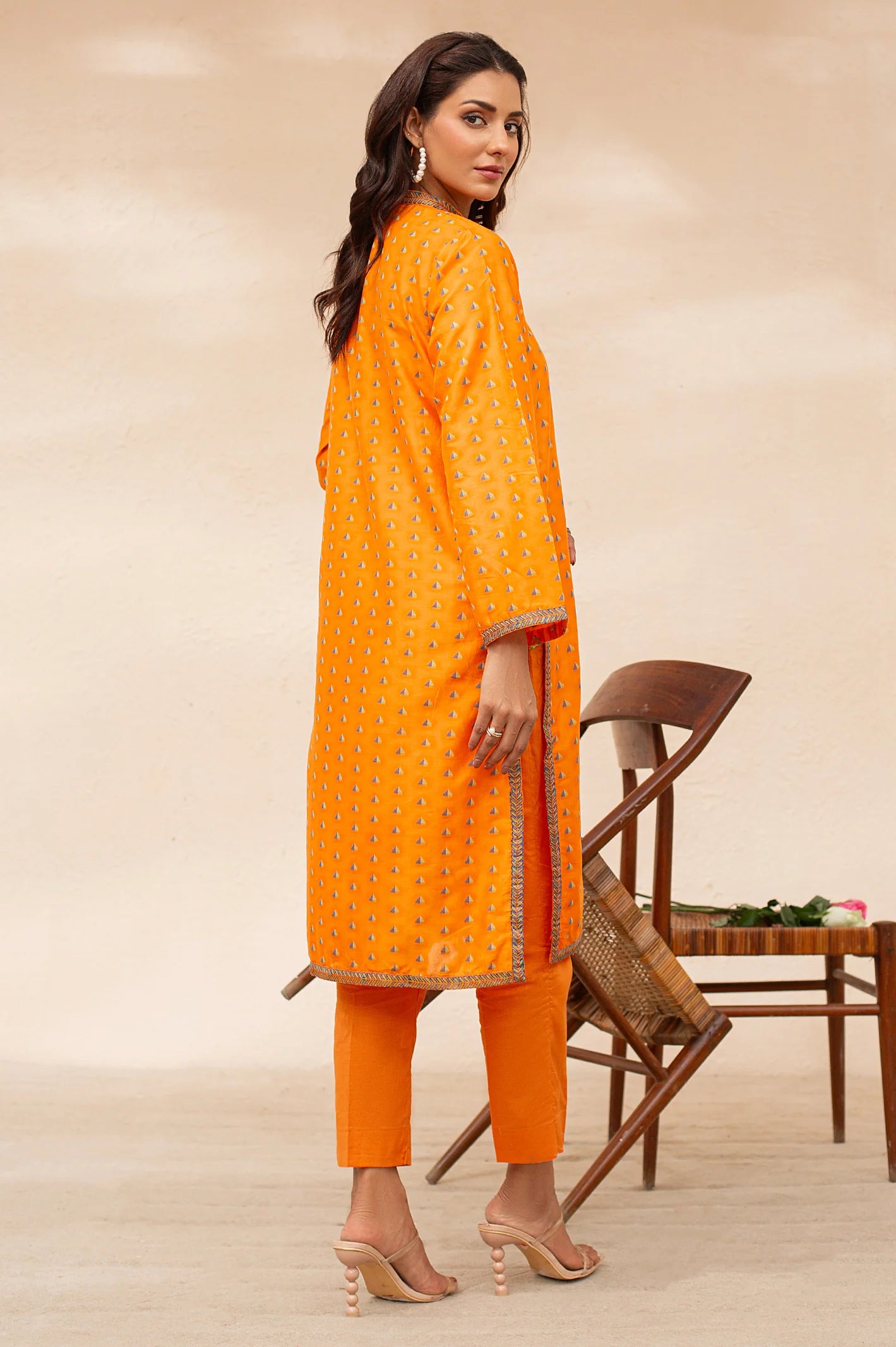Jacquard Solid Kurti From Diners