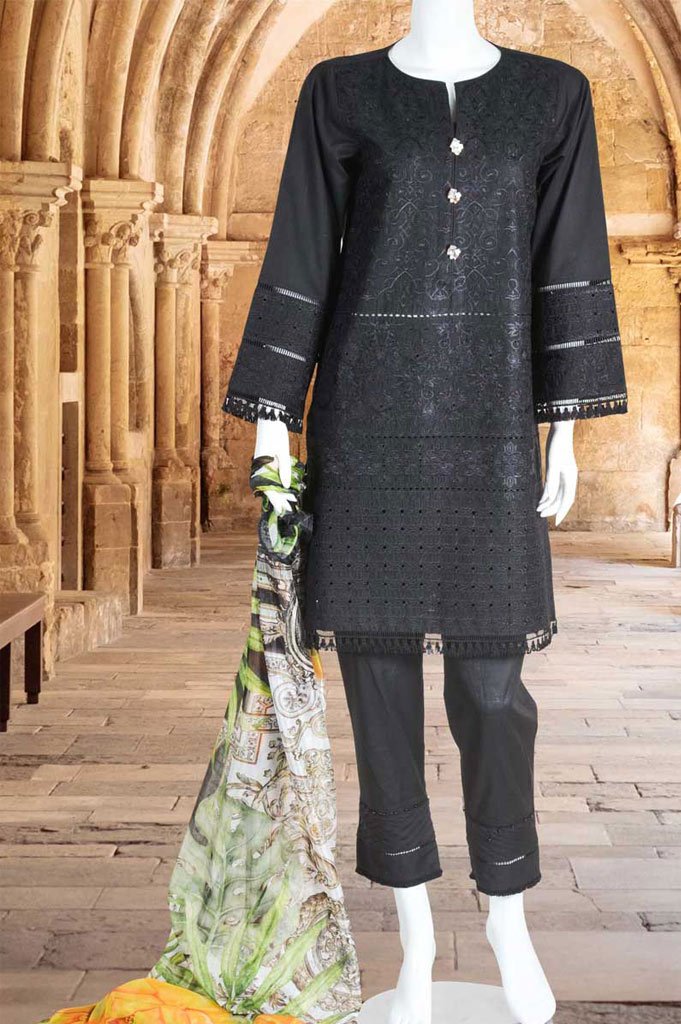 3pc Printed Unstitched Luxe Suit - WU30050