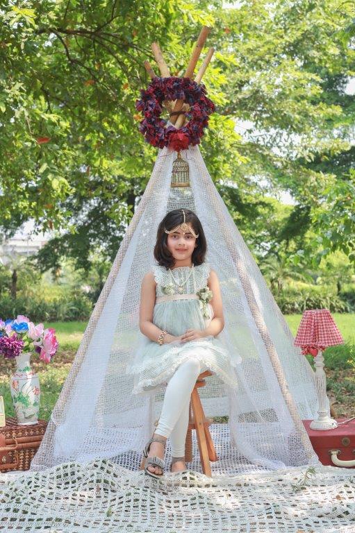 Girls Frock in Green KGL-0283 - Diners