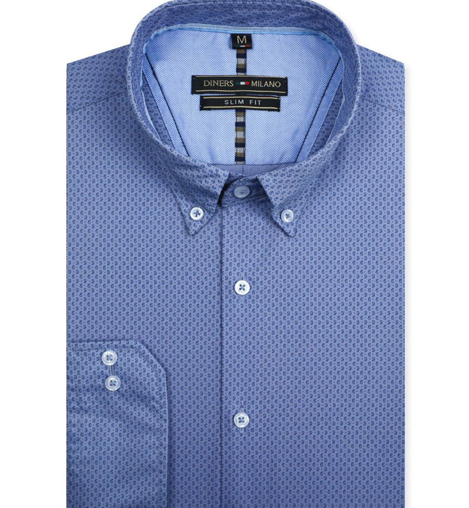 Blue Men's Casual Milano Shirt - AM22005