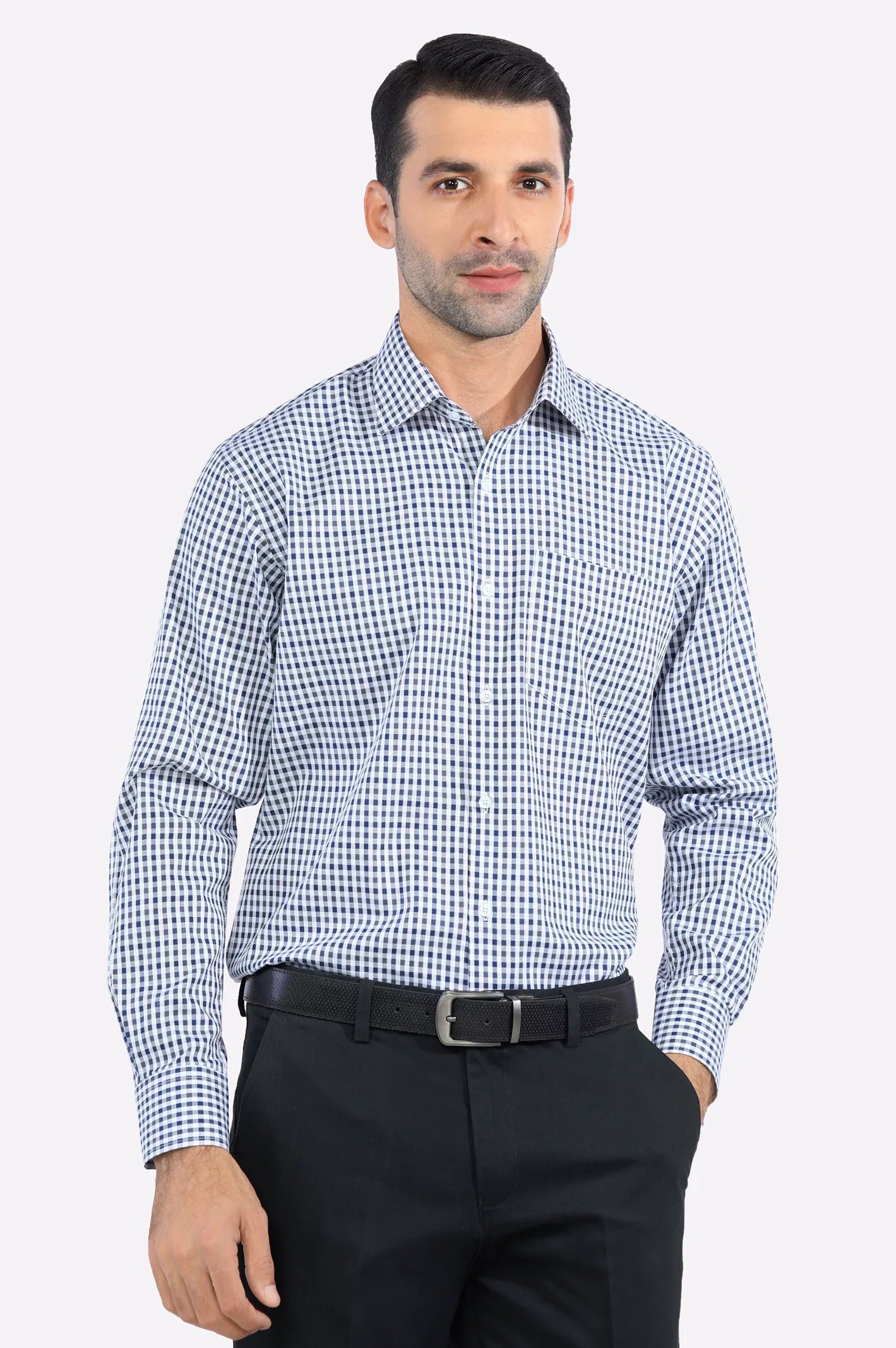 Multicolor Gingham Check Formal Shirt