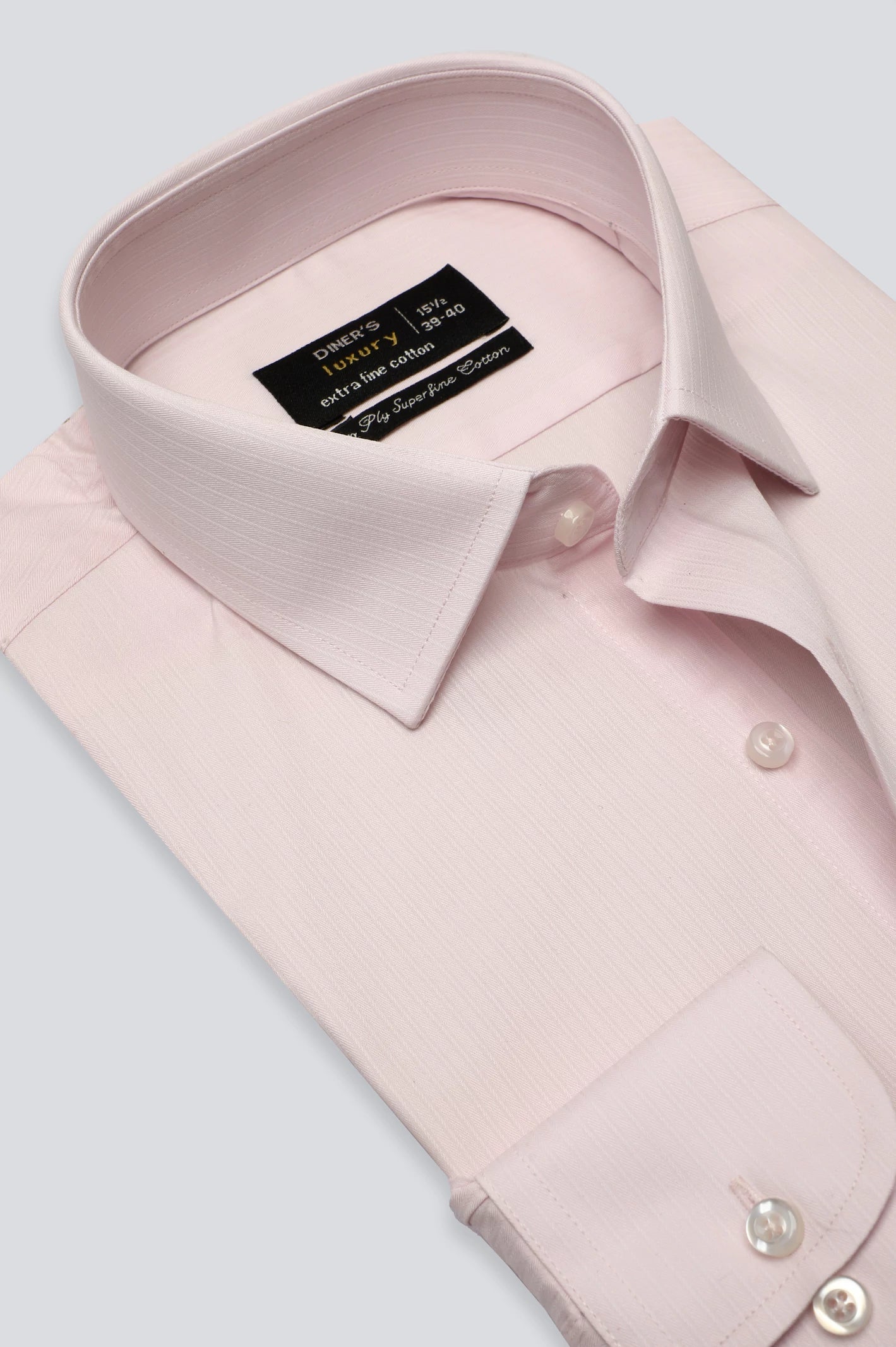 Pink Stripe Textured Formal Shirt