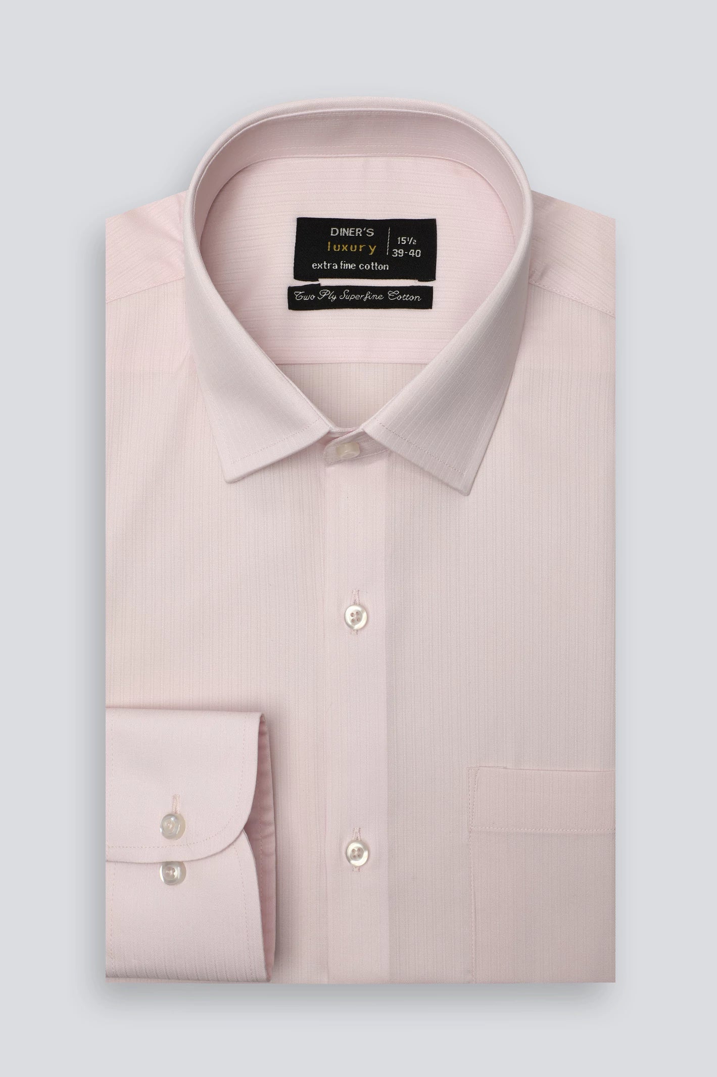 Pink Stripe Textured Formal Shirt