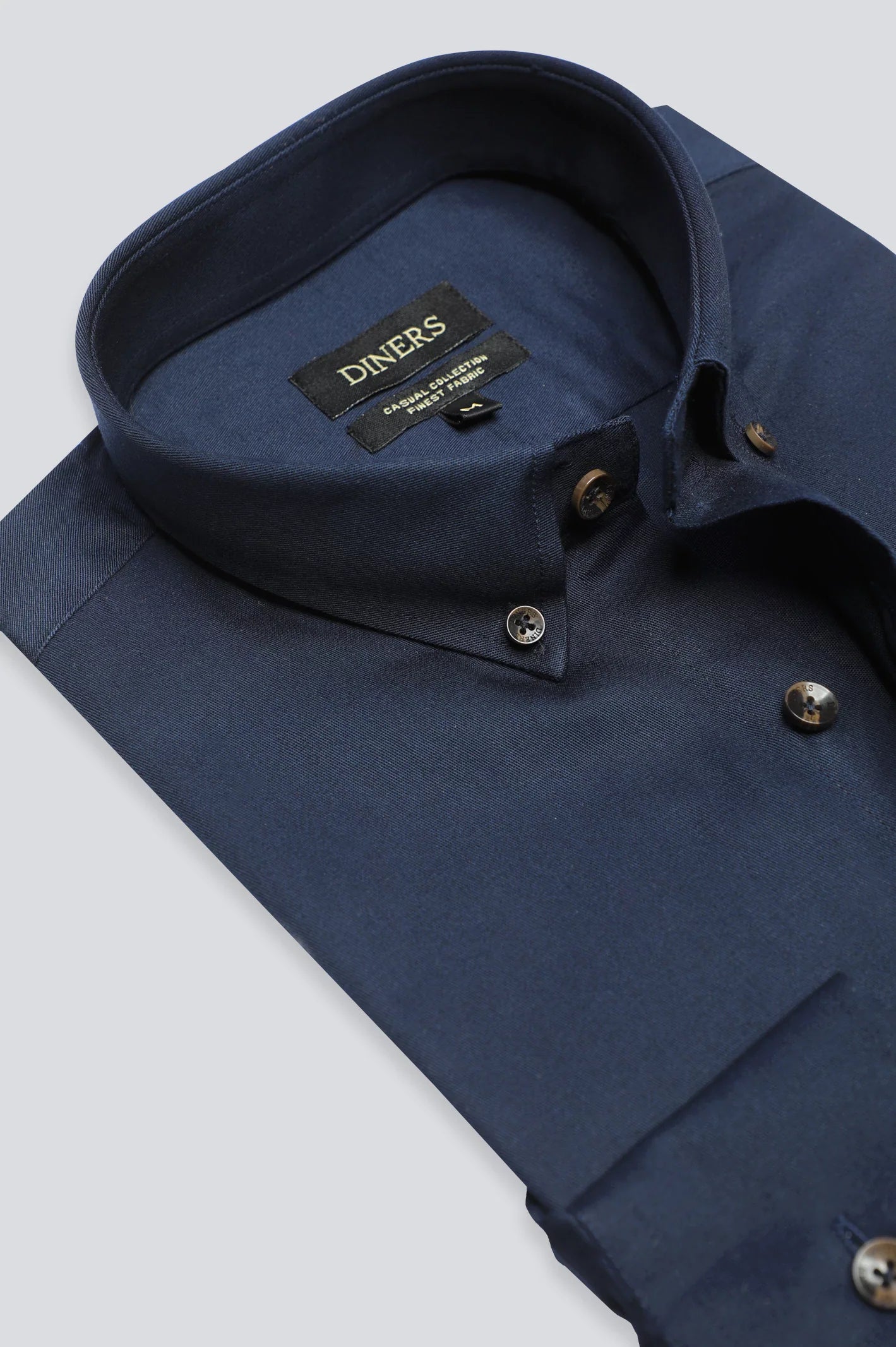 Navy Blue Plain Casual Shirt