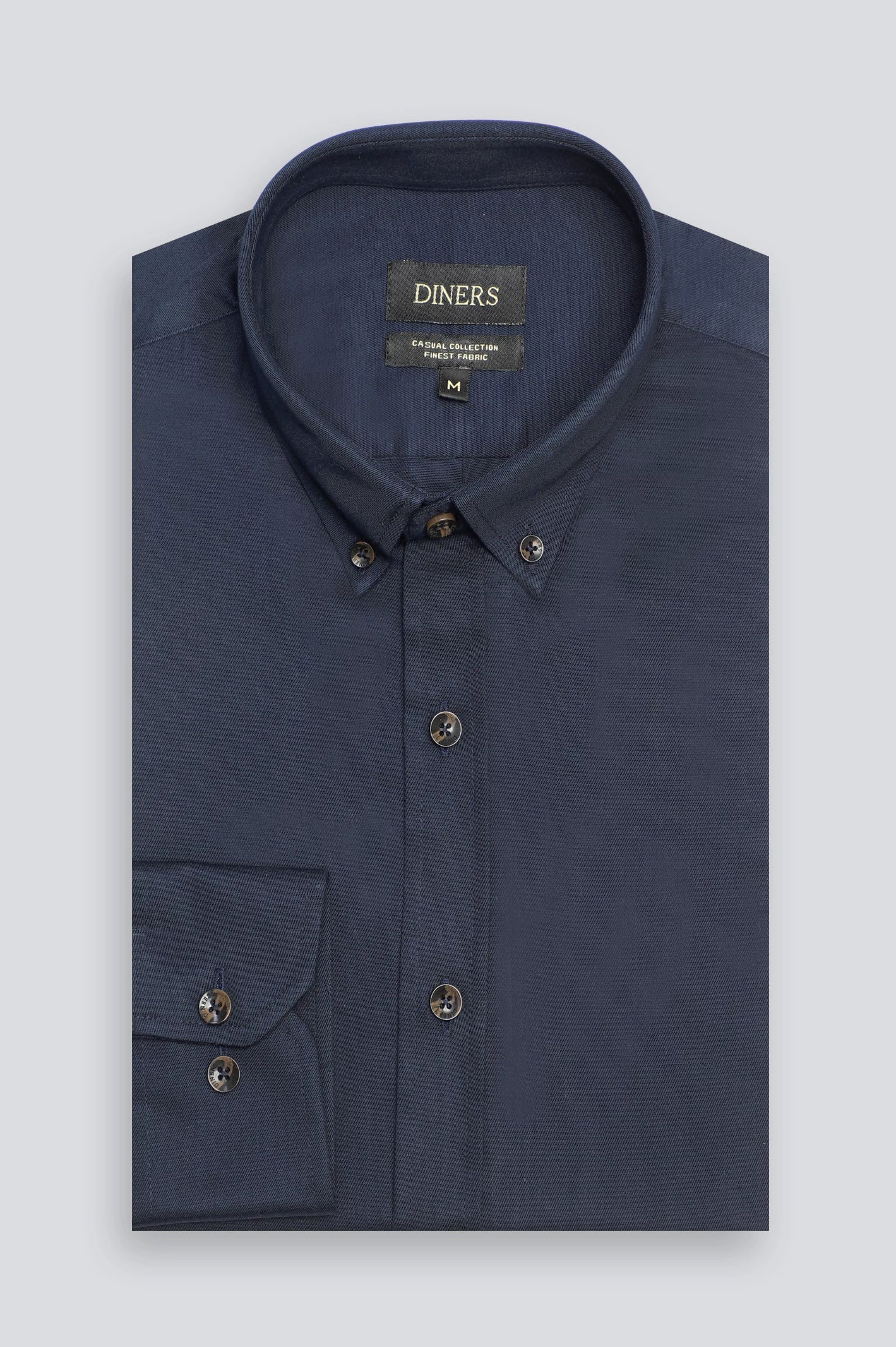 Navy Blue Plain Casual Shirt