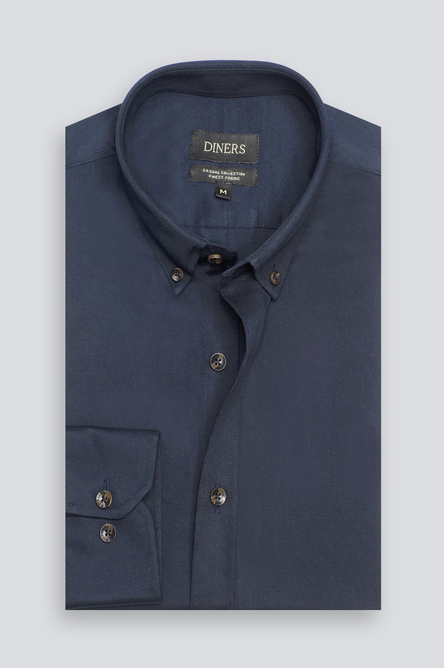 Navy Blue Plain Casual Shirt