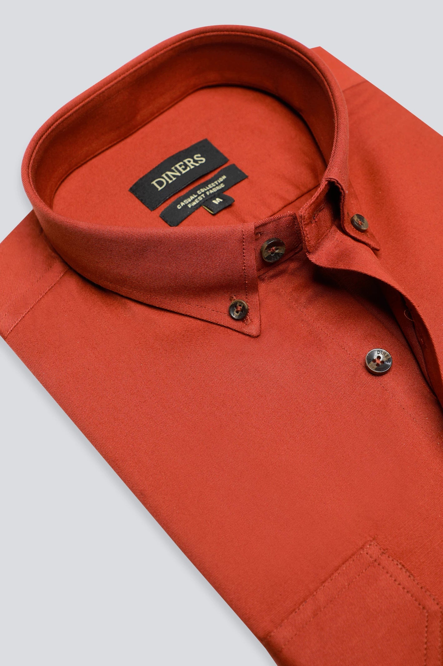 Rust Plain Casual Shirt