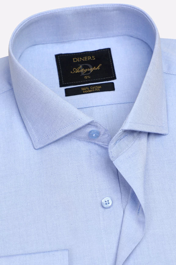 Blue Self Formal Autograph Shirt