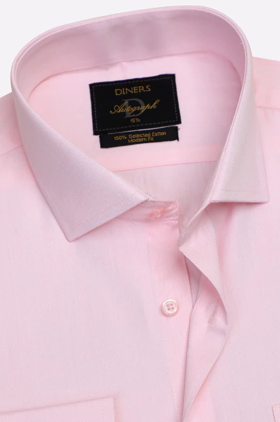 Pink Self Formal Autograph Shirt