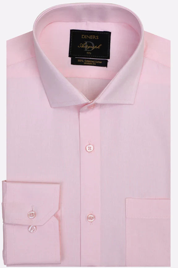 Pink Self Formal Autograph Shirt